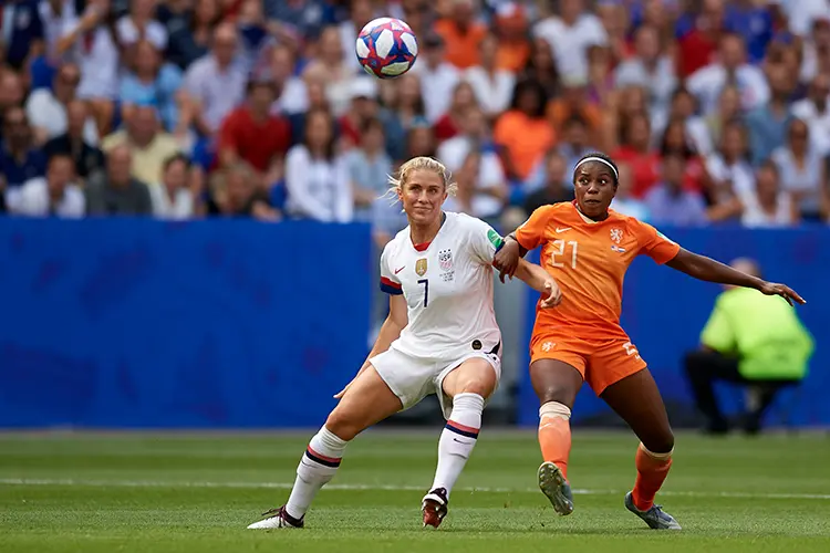 USWNT's Abby Dalhkemper playing soccer during the FIFA 2019 World Cup
