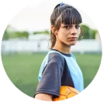 Portrait of a soccer player looking serious